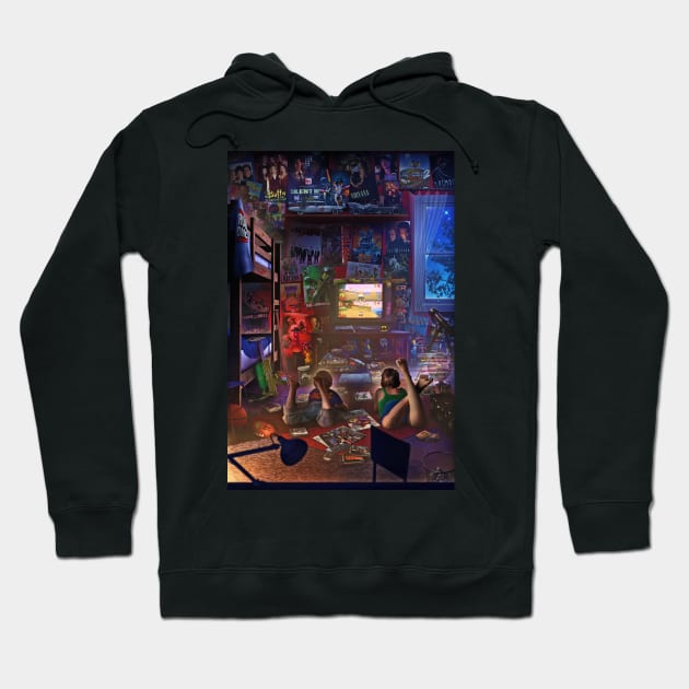 PlayStation 1 - Crash Team Racing Hoodie by Rachid Lotf